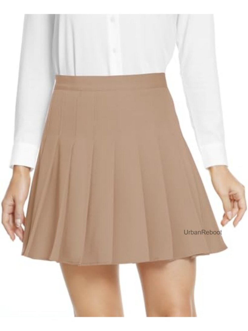High Waist Pleated Skirt with Inner Shorts